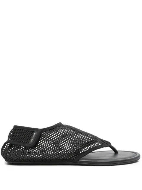 Alaïa صندل جلد مسطح