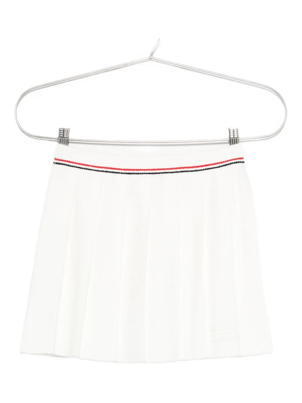 Miu cotton-blend pleated skirt Wit