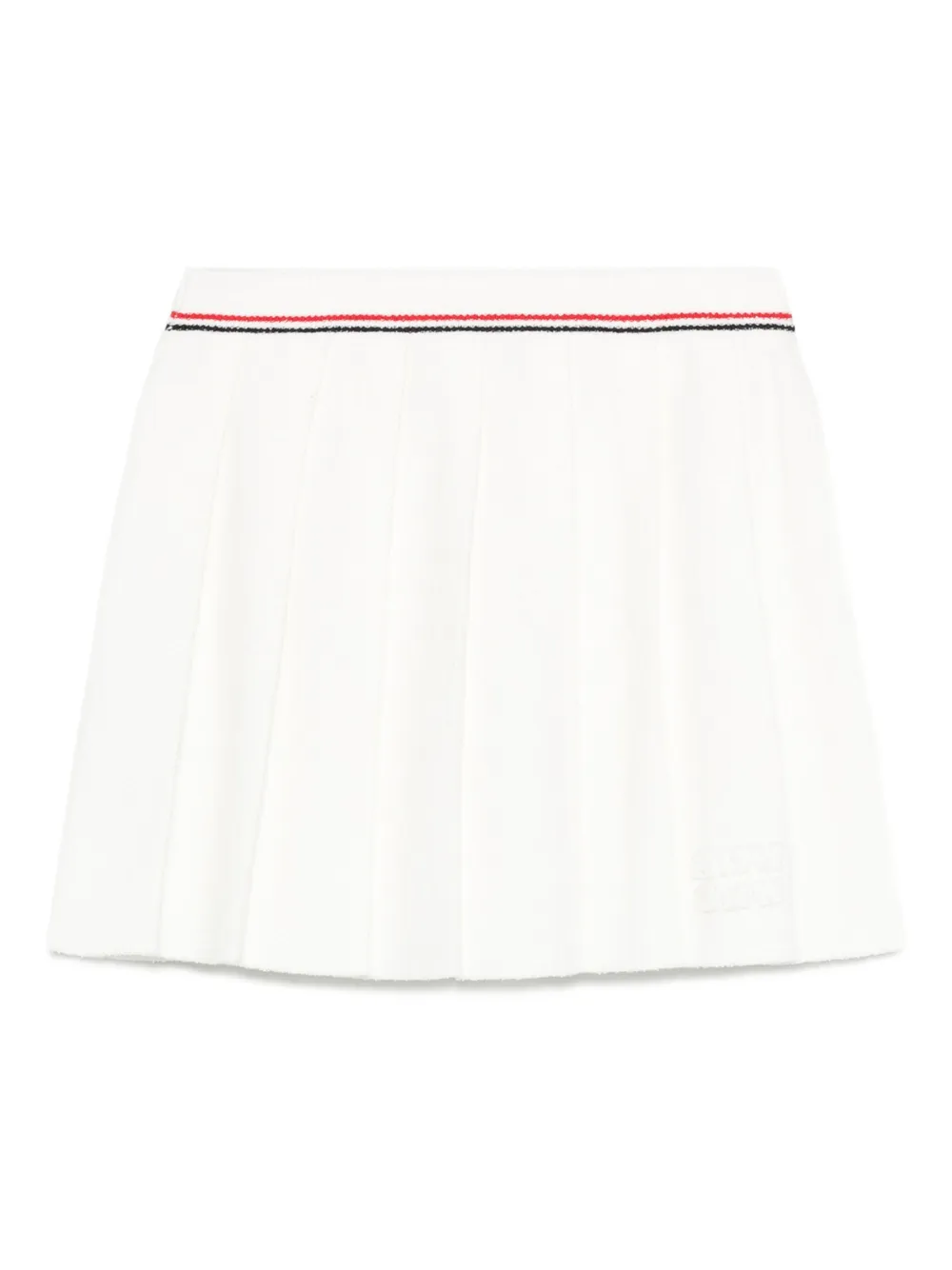 Miu cotton-blend pleated skirt Wit