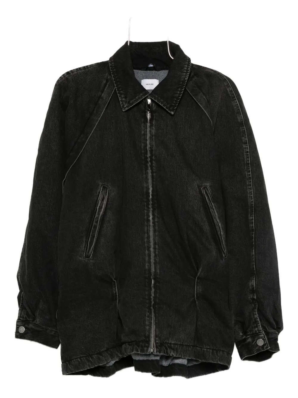 Haikure zip-front denim jacket - Nero