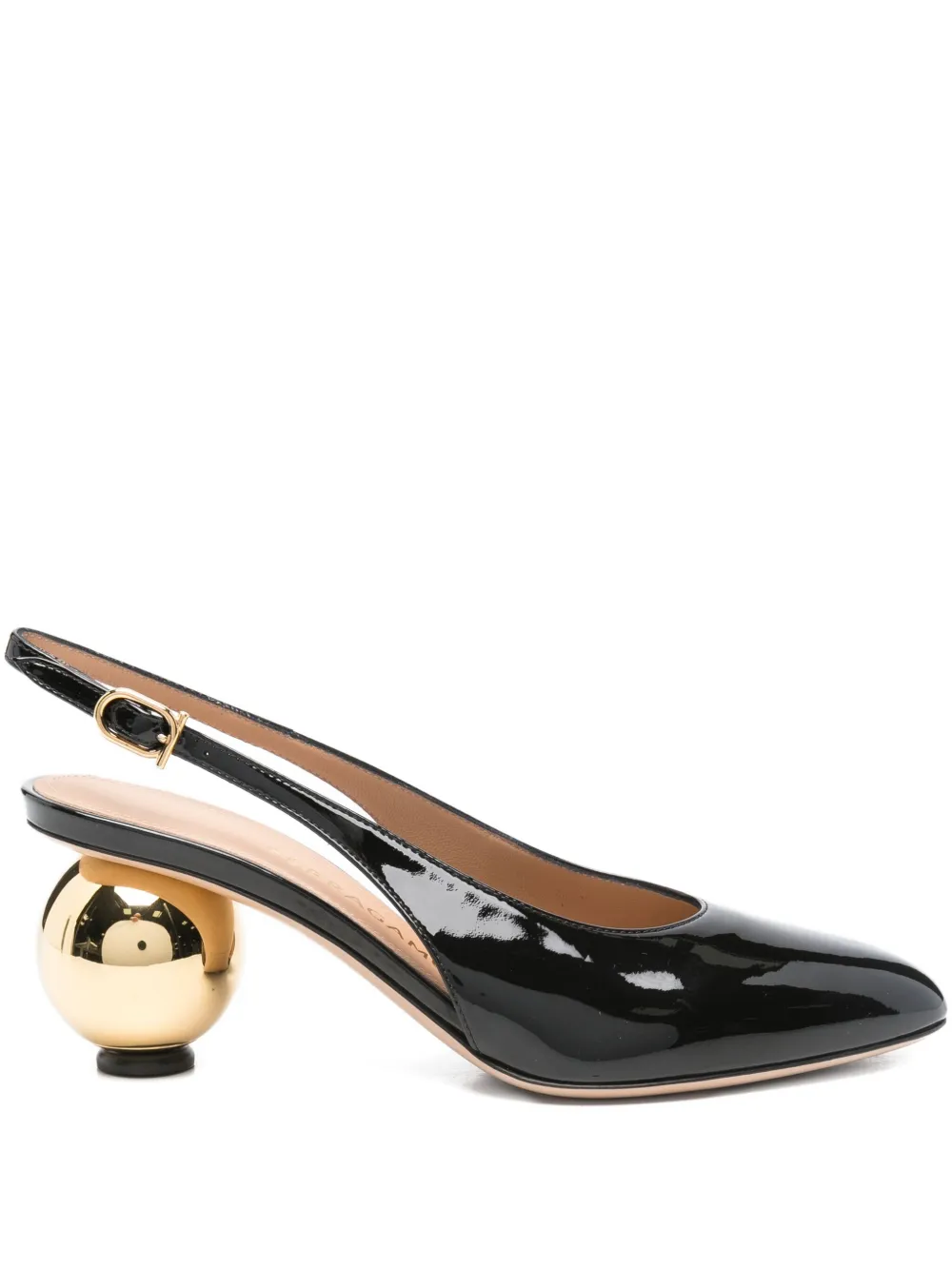 Ferragamo 65mm leather heeled pumps Zwart