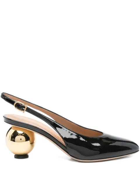 Ferragamo 65mm leather heeled pumps