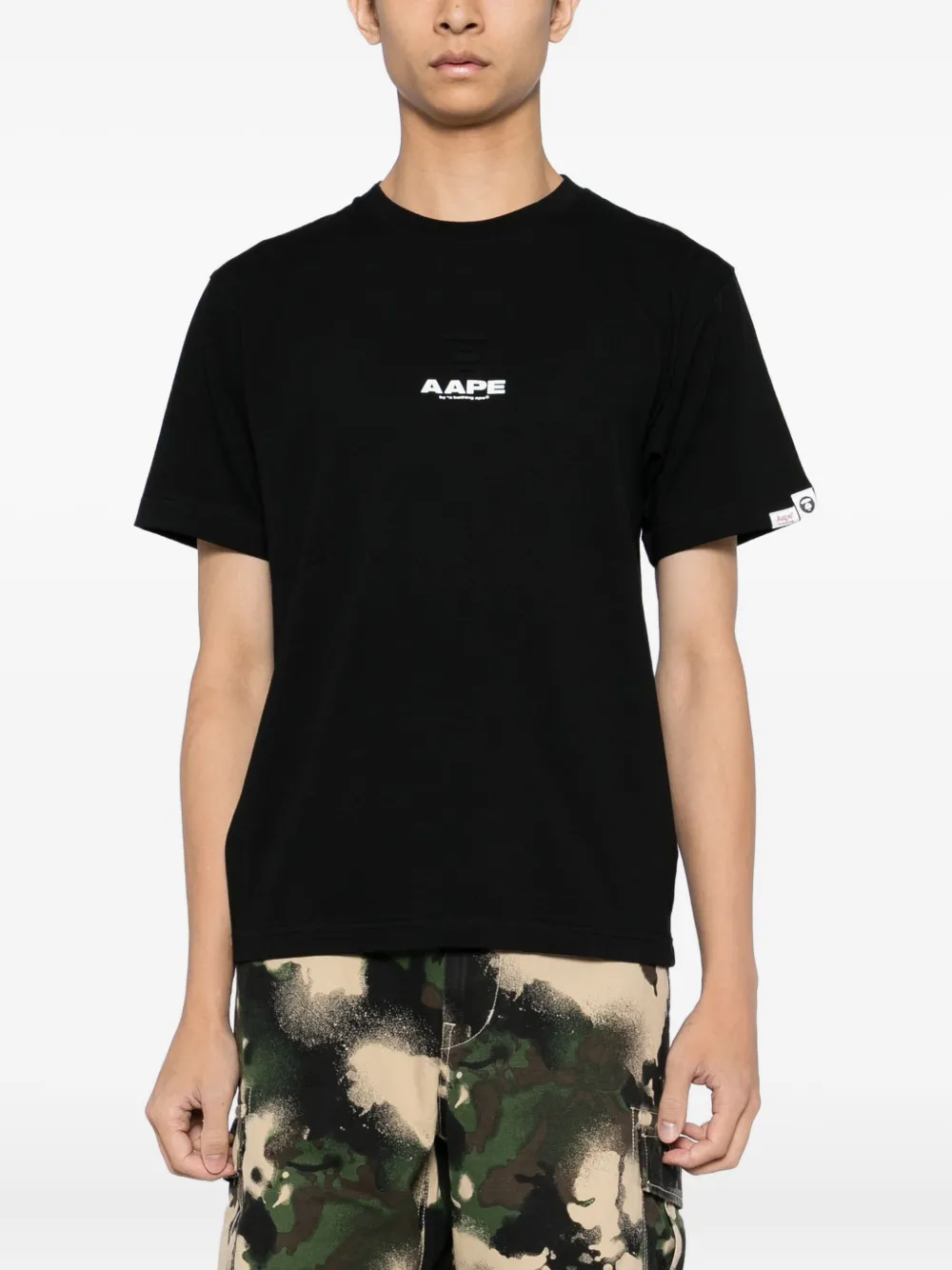 AAPE BY *A BATHING APE T-shirt met print Zwart