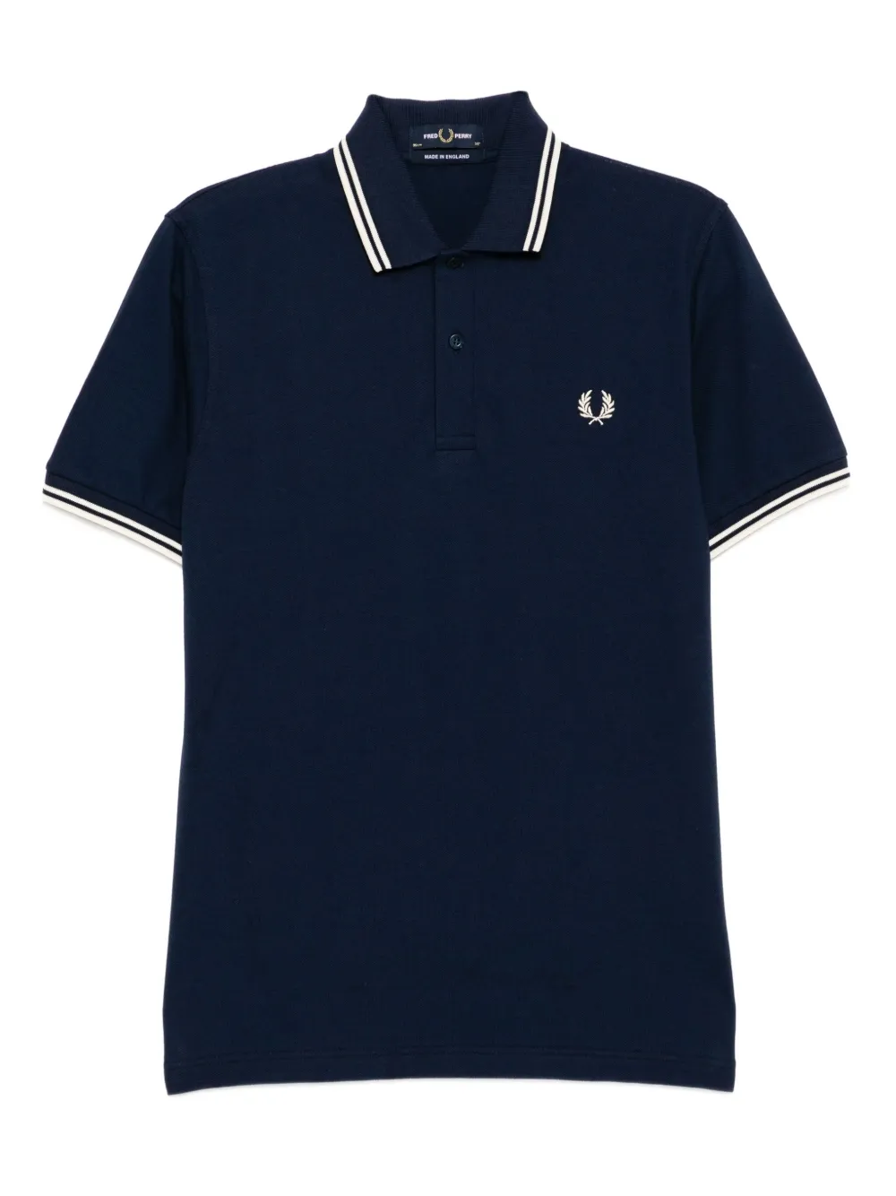 Fred Perry Poloshirt met gestreepte afwerking Blauw