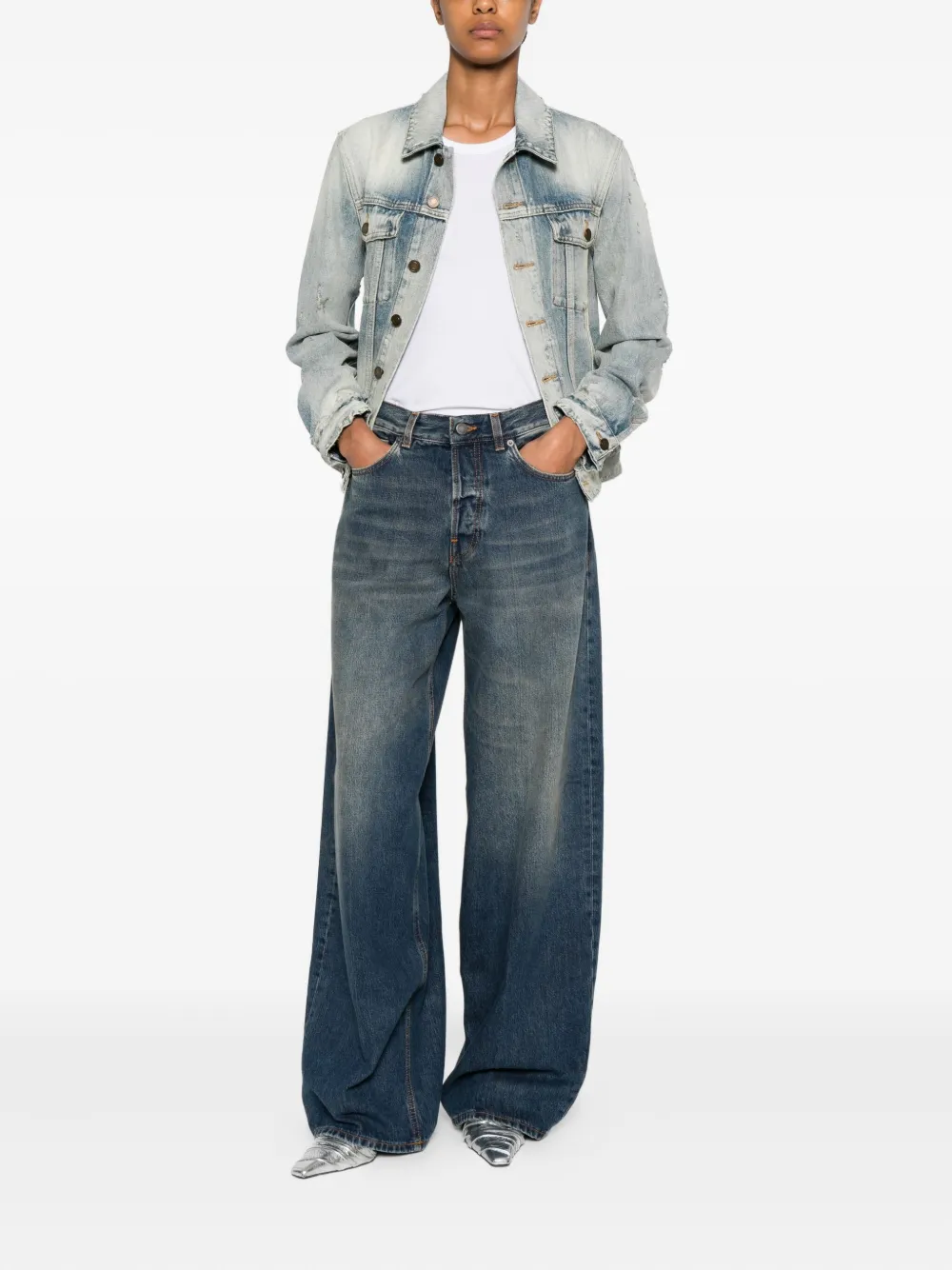 Haikure logo-patch jeans Blauw