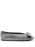 Ferragamo crystal-embellished ballet flat - Black