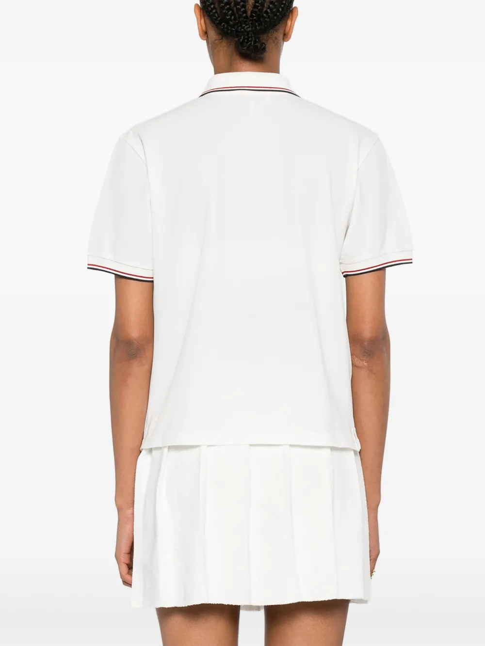 Miu Poloshirt met geborduurd logo Wit