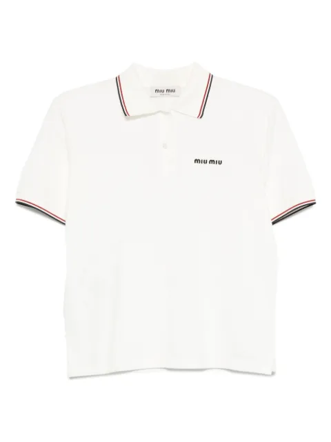 Miu Miu logo-embroidered polo shirt