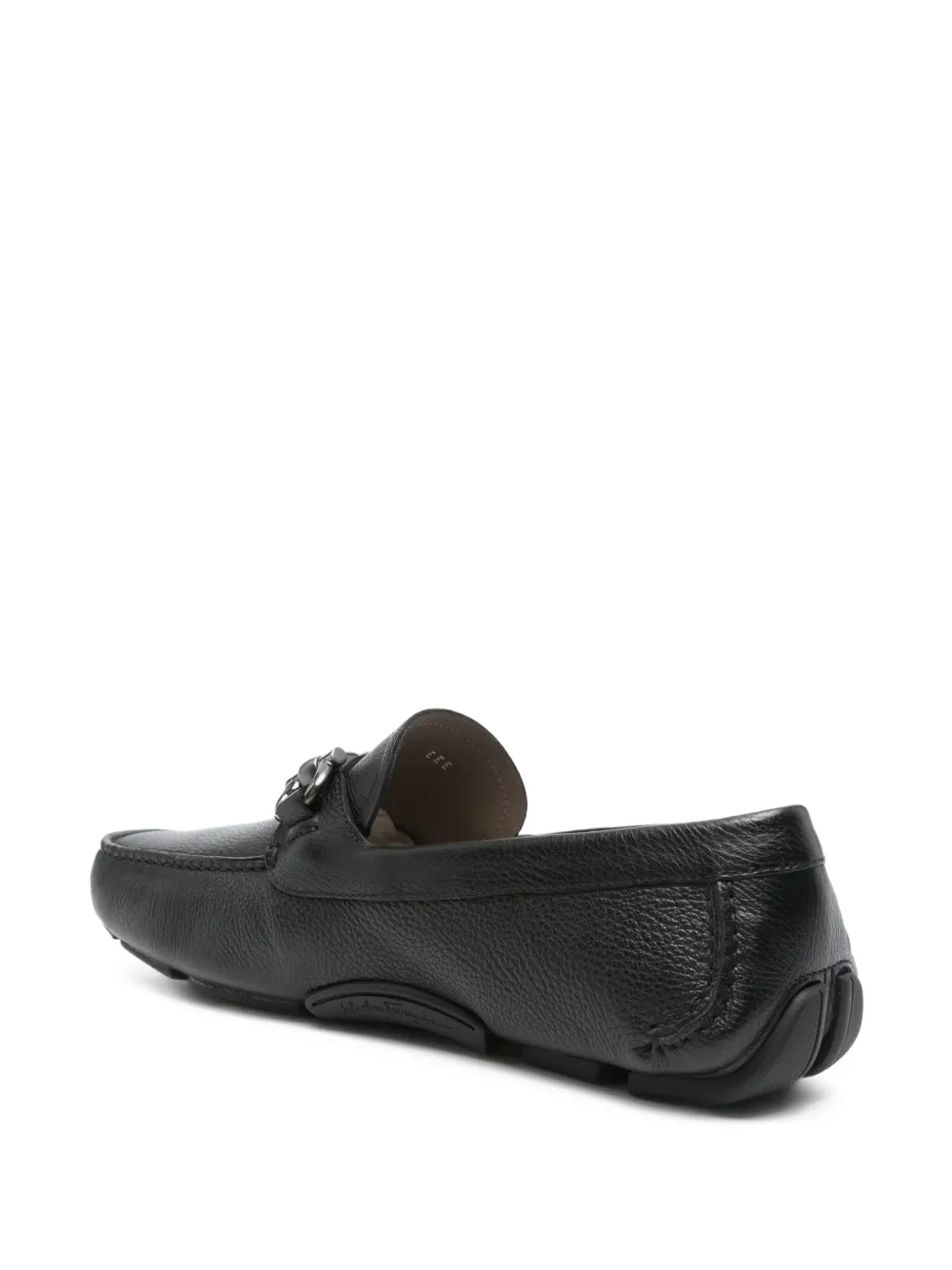 Ferragamo Gancini leather loafers Black