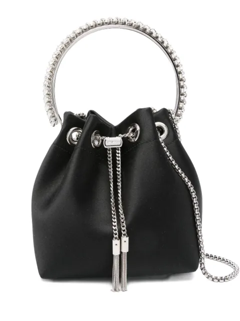 Jimmy Choo Bon Bon crystal-embellished drawstring bag