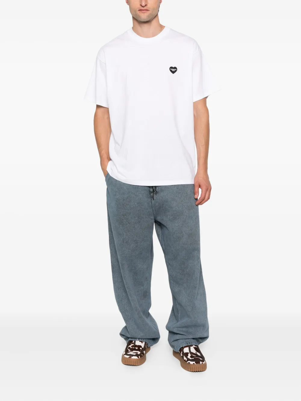 Carhartt WIP S S Heart II Hartt cotton T-shirt Wit