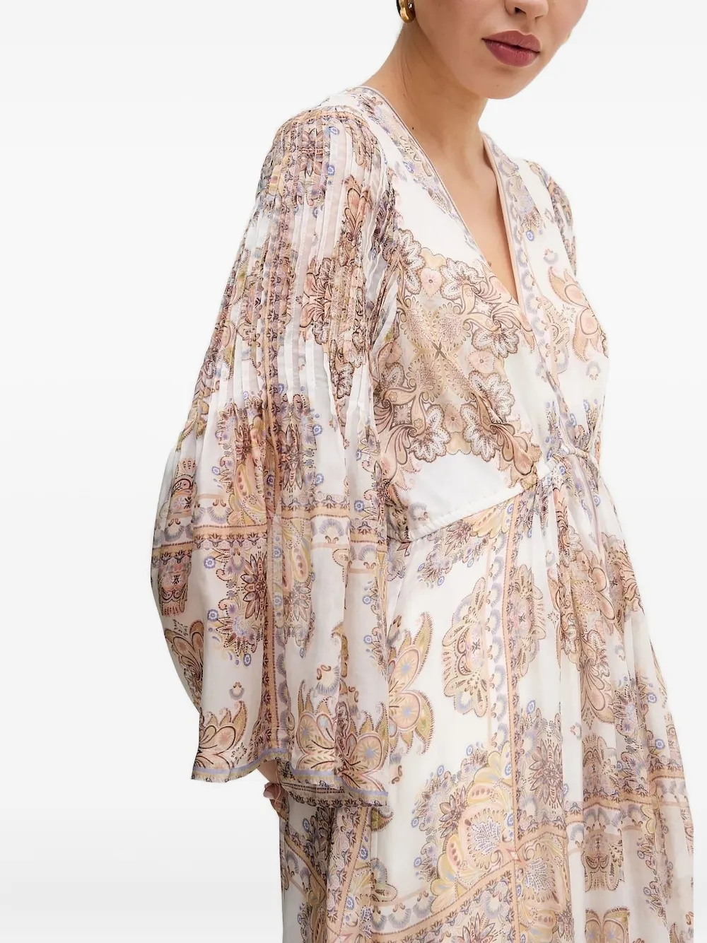 Hale Bob Maxi-jurk met paisley-print Beige