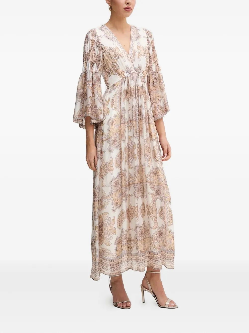 Hale Bob Maxi-jurk met paisley-print Beige