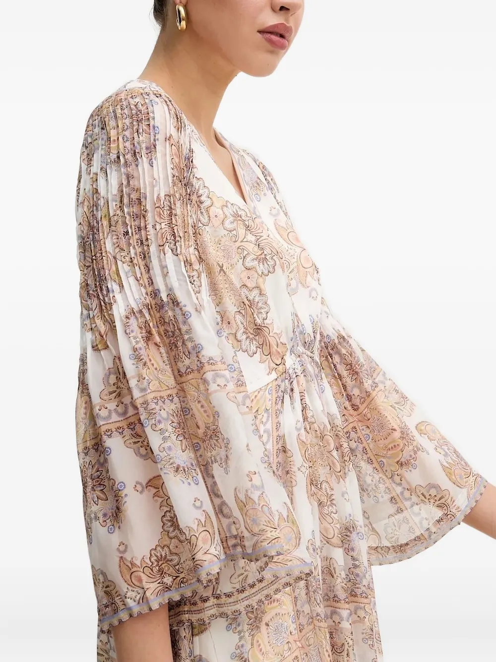 Hale Bob Maxi-jurk met paisley-print Beige