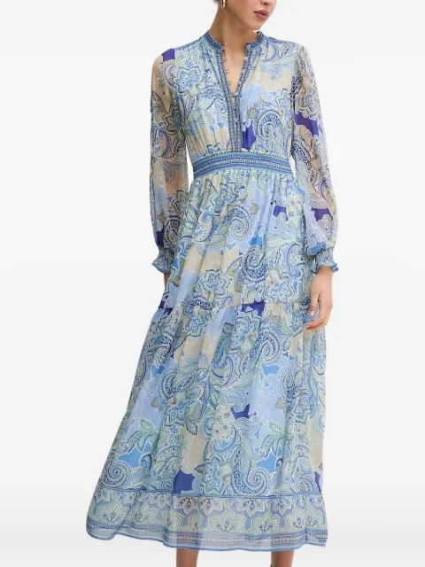 Hale Bob printed button-front midi dress