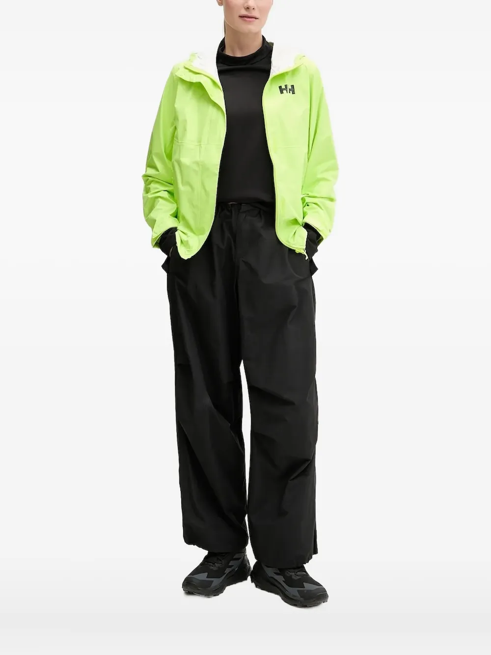 Helly Hansen Hooded Shell Jacket In Green