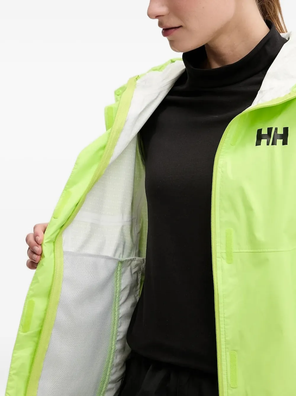 Helly Hansen Hooded Shell Jacket In Green