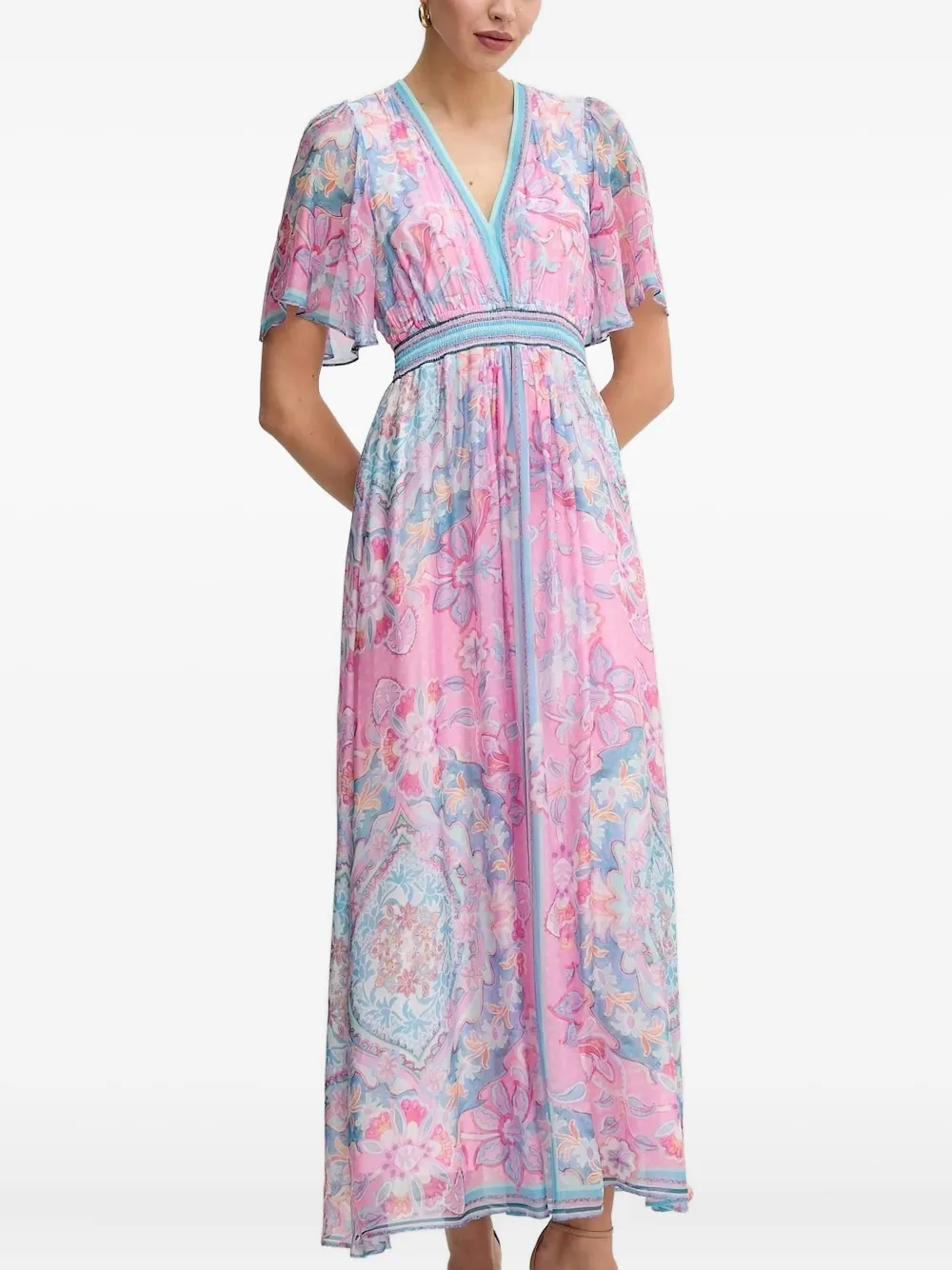 Hale Bob Jaliyah Floral Maxi Dress In Pink