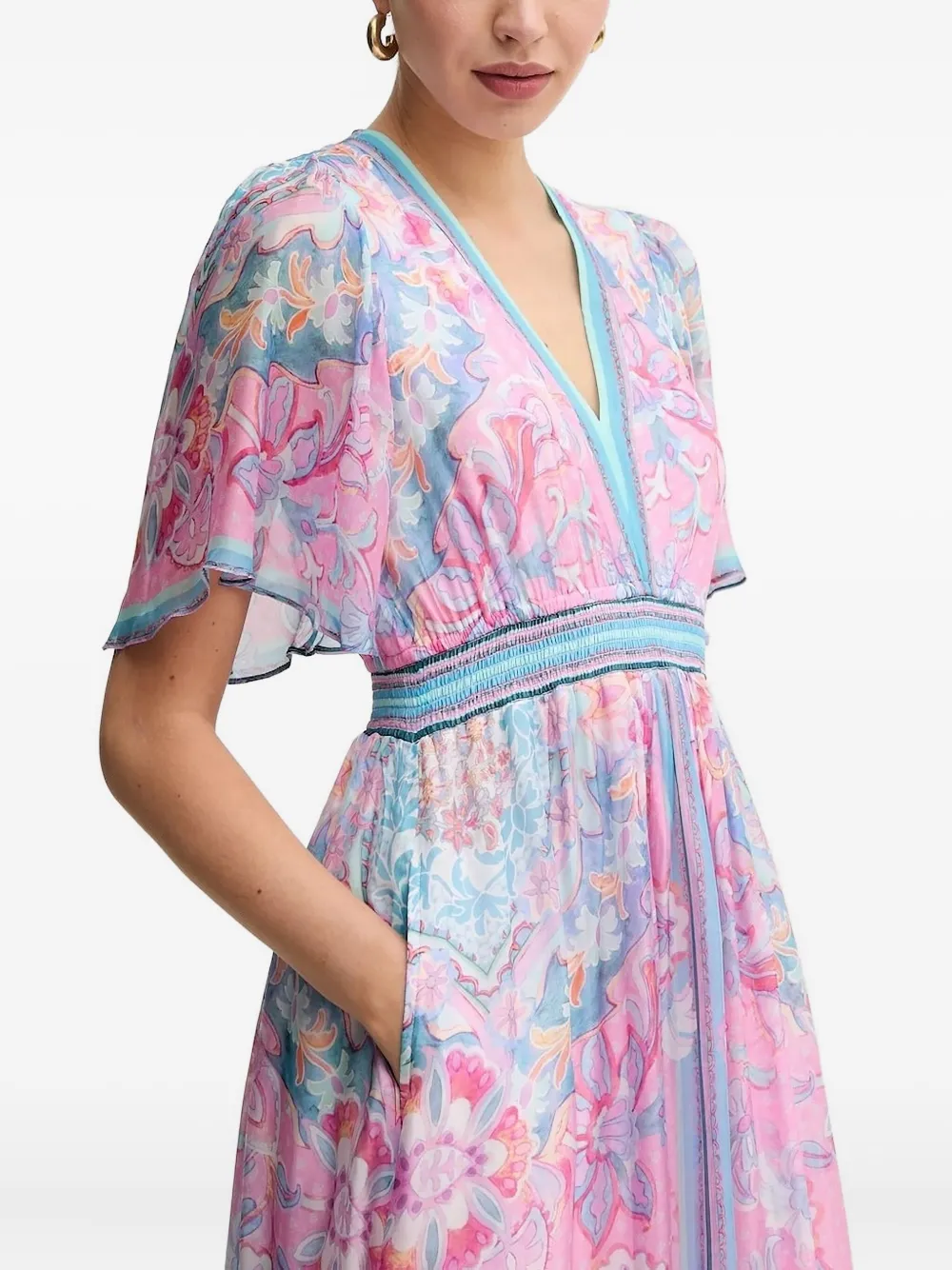 Hale Bob Jaliyah Floral Maxi Dress In Pink