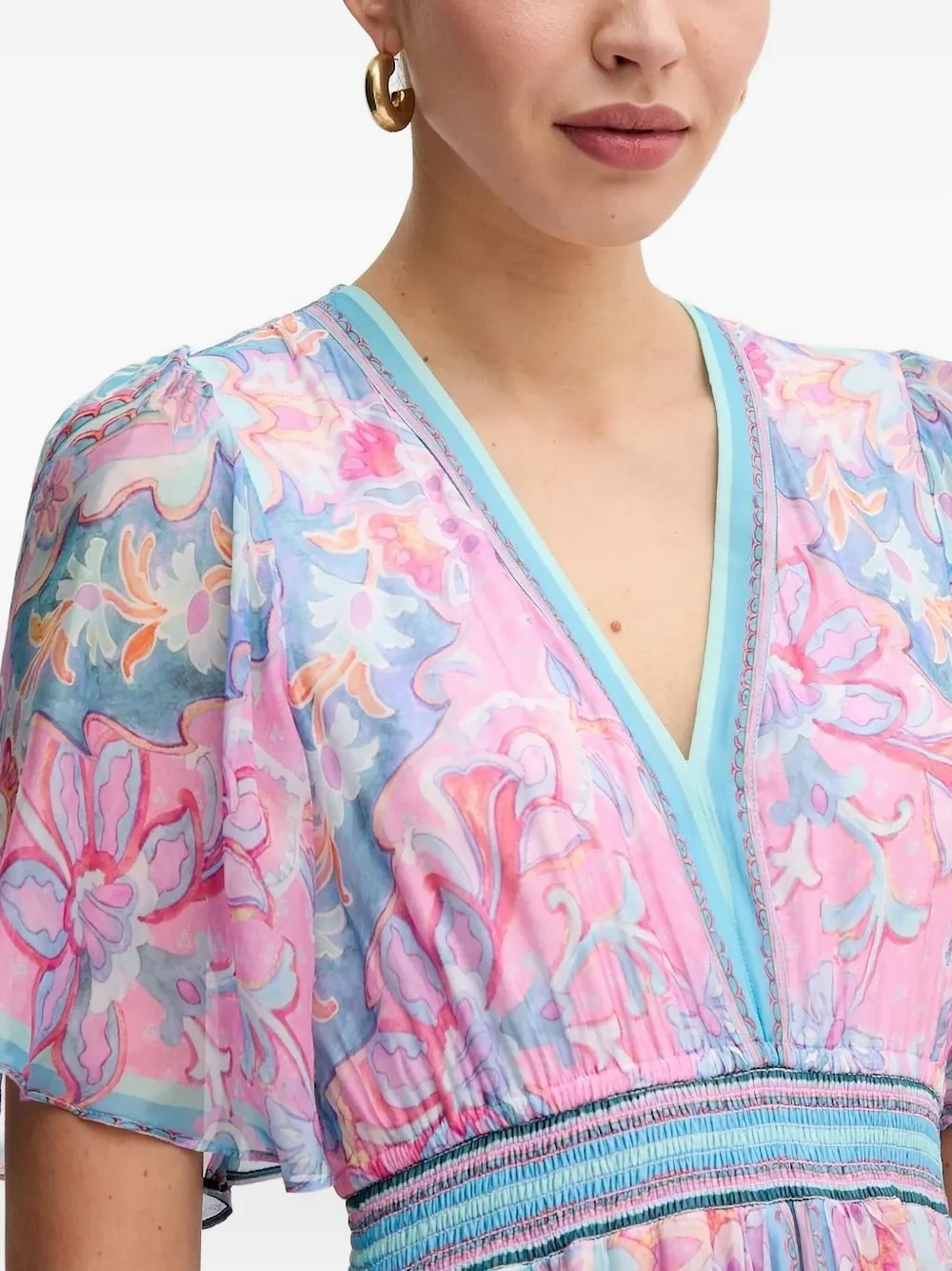 Hale Bob Jaliyah Floral Maxi Dress In Pink