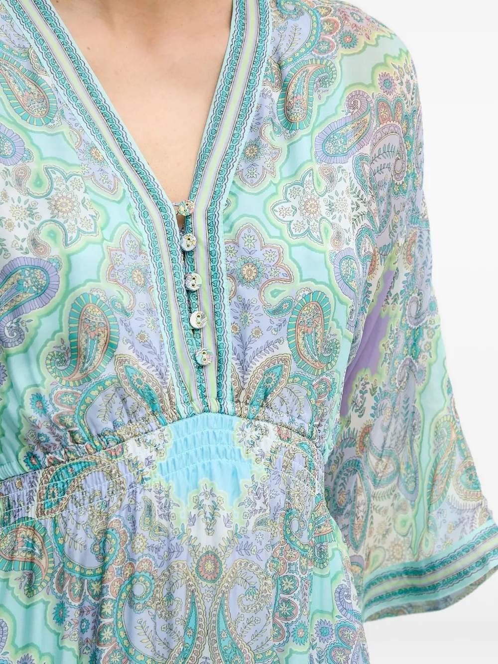 Hale Bob Emerie Paisley-print Mini Dress In Blue