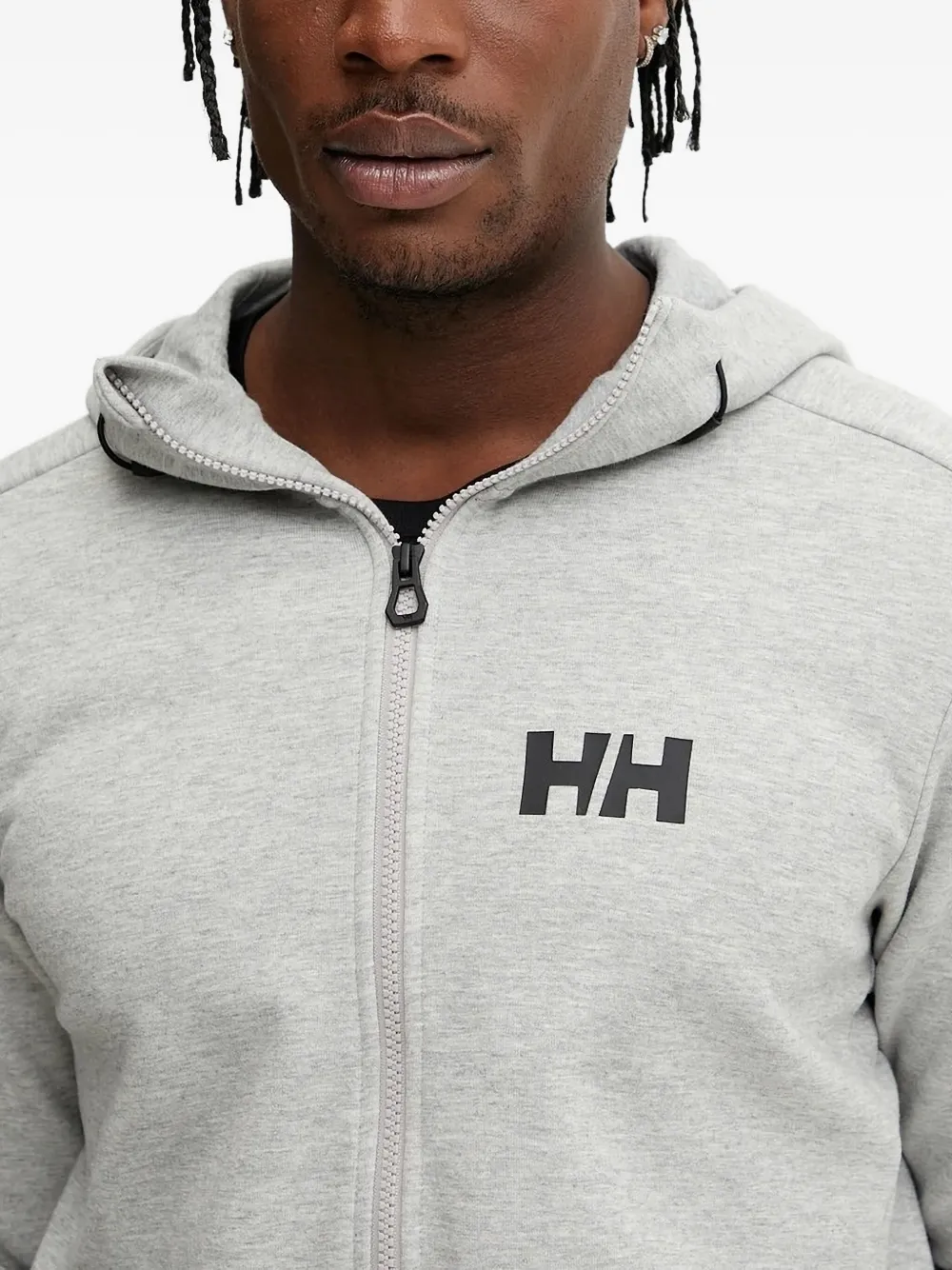 Helly Hansen logo-detail zip-up hoodie Grijs