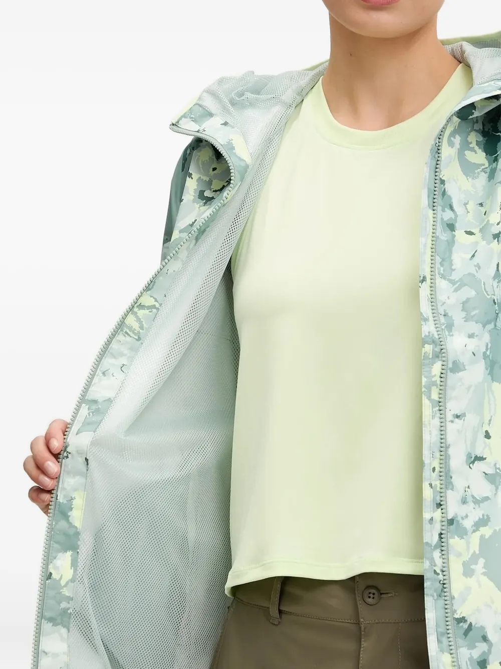 Helly Hansen Jack met bloemenprint Groen