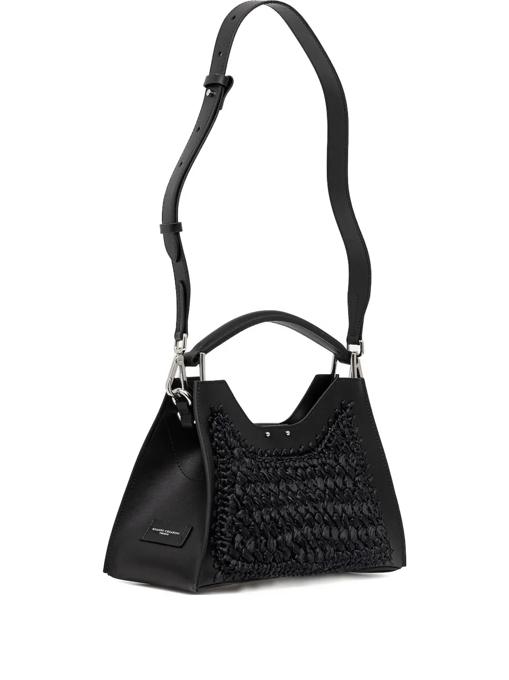 GIANNI CHIARINI Crossbodytas met geweven vlak Zwart