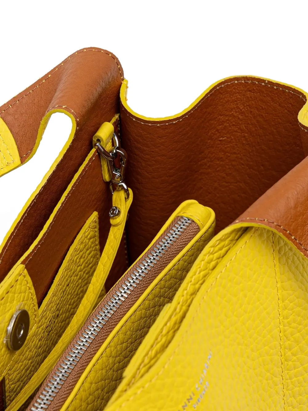 GIANNI CHIARINI Euforia leren shopper Geel