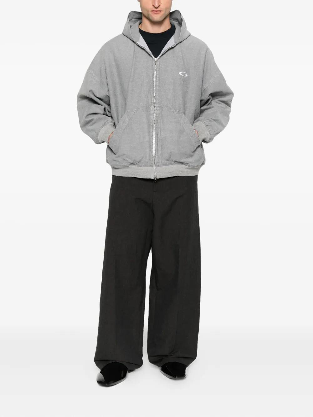 Balenciaga hoodie met rits Grijs