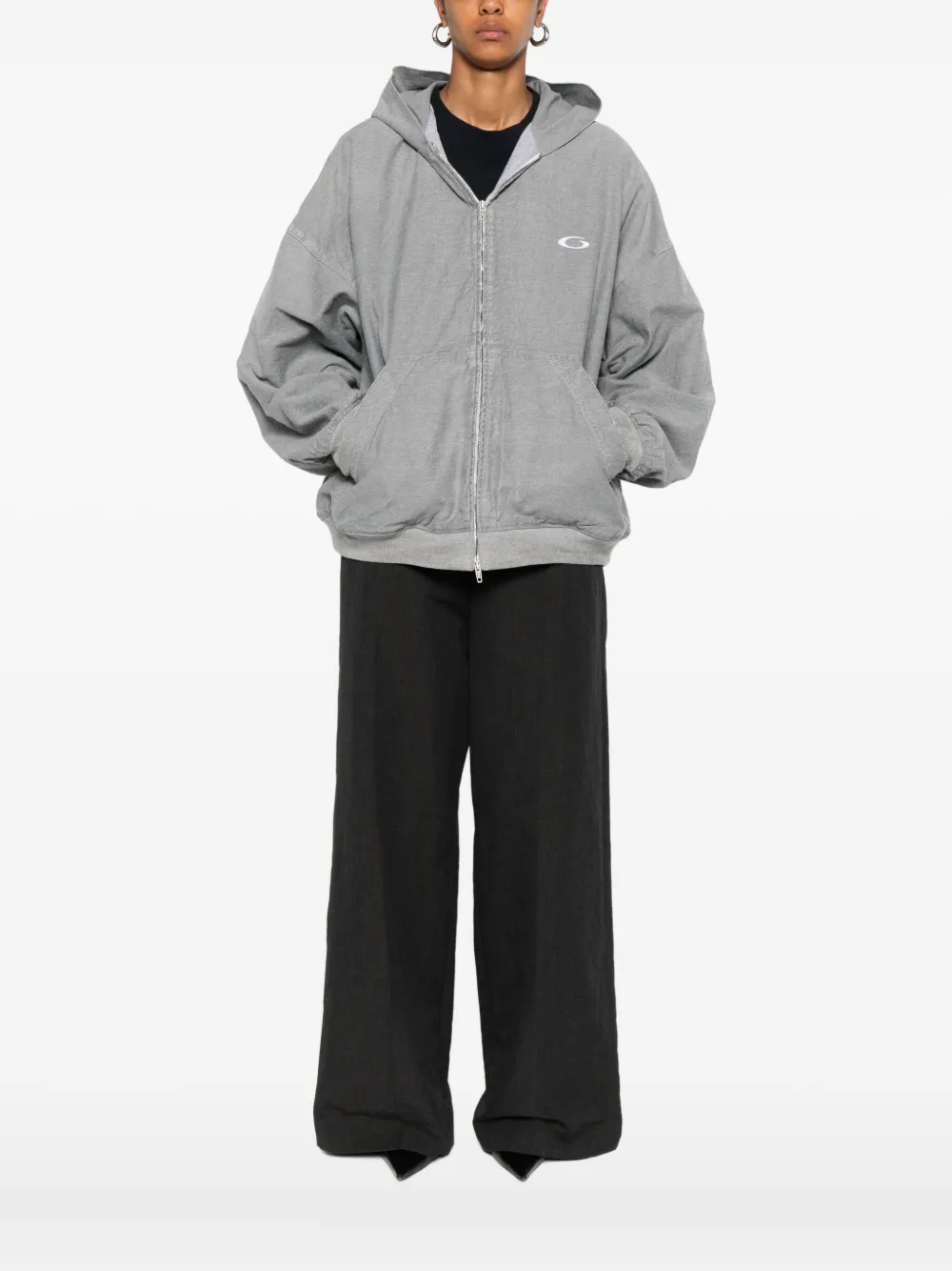 Balenciaga hoodie met rits Grijs