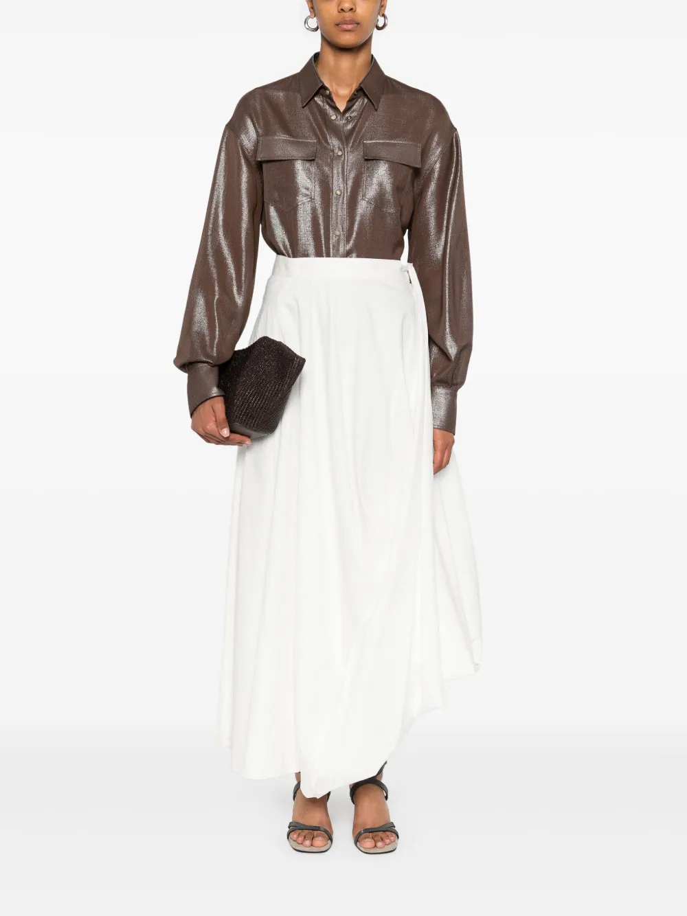Brunello Cucinelli metallic-finish shirt | Shirts | Image 2