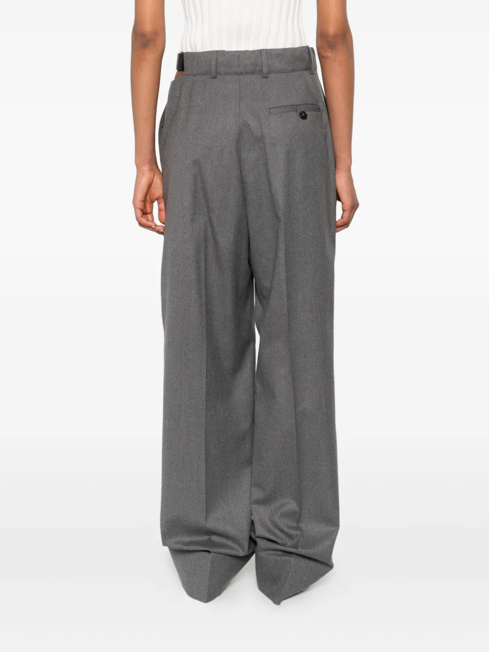Stella McCartney Broek met ceintuur Grijs