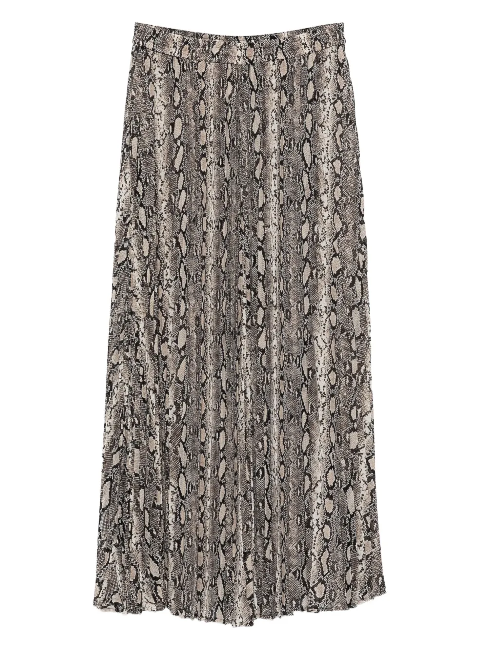 Michael Kors pleated snakeskin skirt Beige
