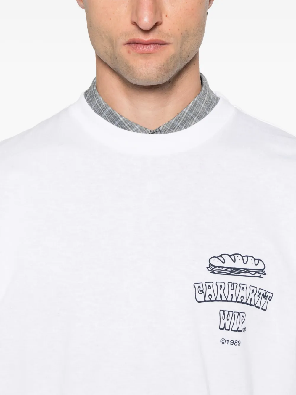 Carhartt WIP S S Sandwich cotton T-shirt Wit
