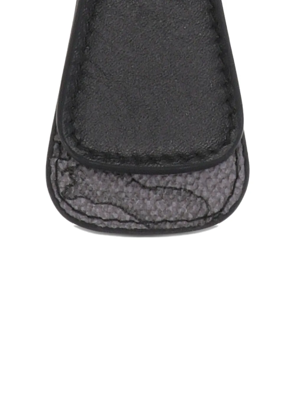 ALVIERO MARTINI 1° CLASSE Sleutelhanger met leren afwerking Zwart