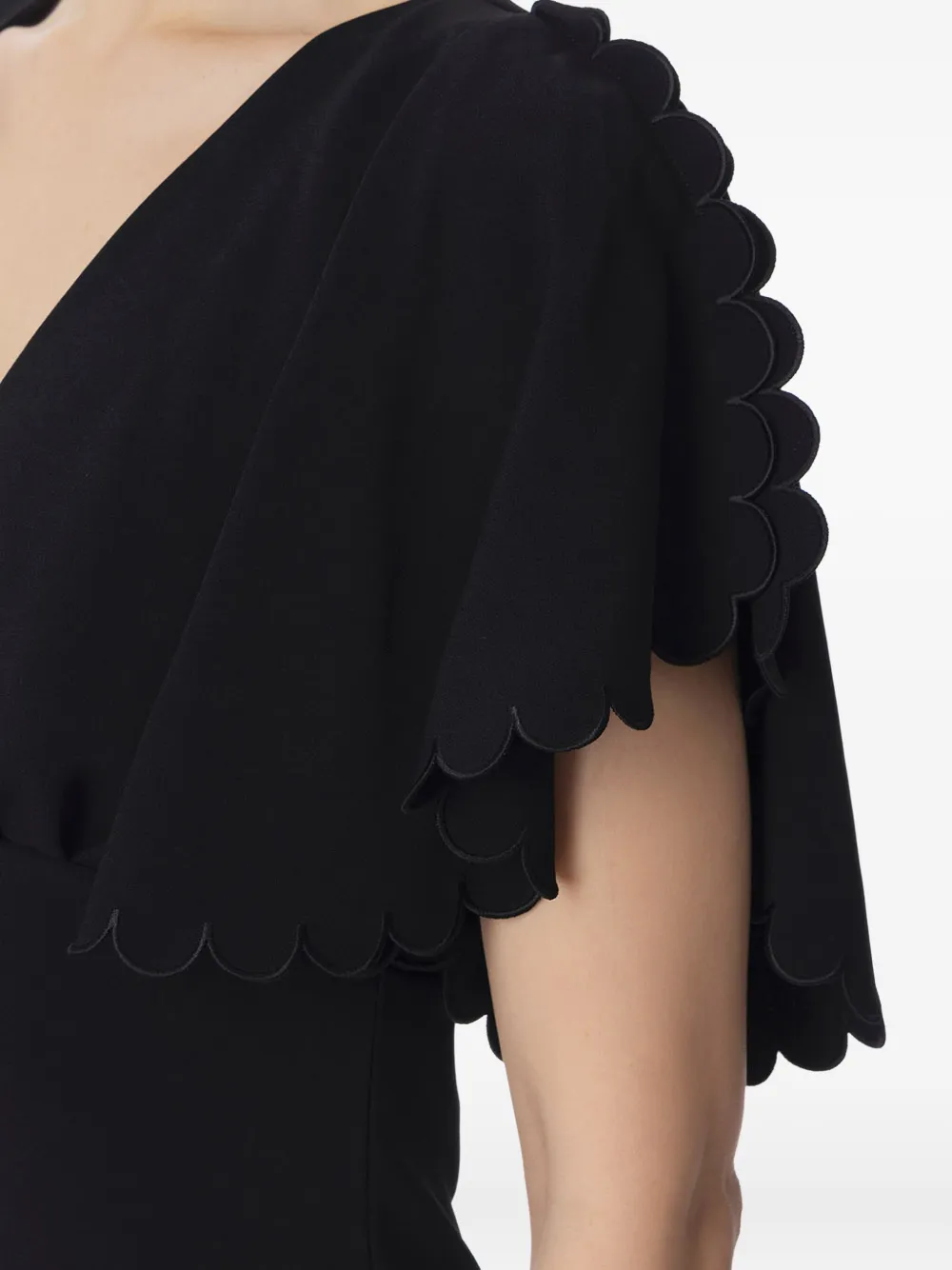 Elisabetta Franchi Jurk met gewelfde afwerking Zwart