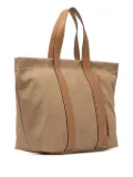 GIANNI CHIARINI leather-trimmed canvas tote bag - Neutrals
