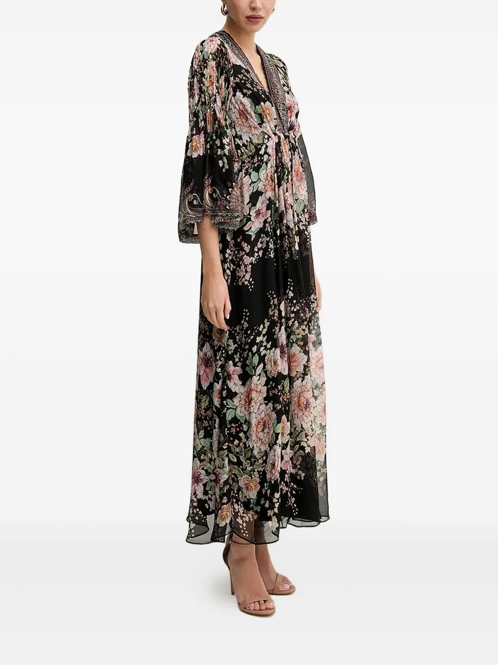 Hale Bob Alanna maxi-jurk met bloemenprint - Zwart