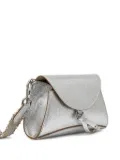 GIANNI CHIARINI Margot metallic-leather fringed-strap crossbody bag - Grey