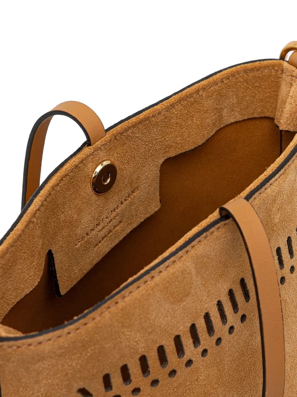 Gianni Chiarini Cut-out Bucket Bag In Brown