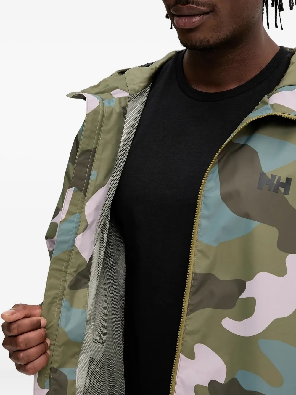 Helly Hansen Jack met camouflageprint Groen