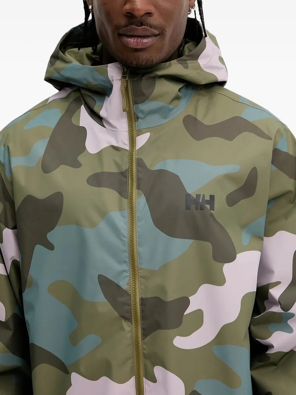 Helly Hansen Jack met camouflageprint Groen