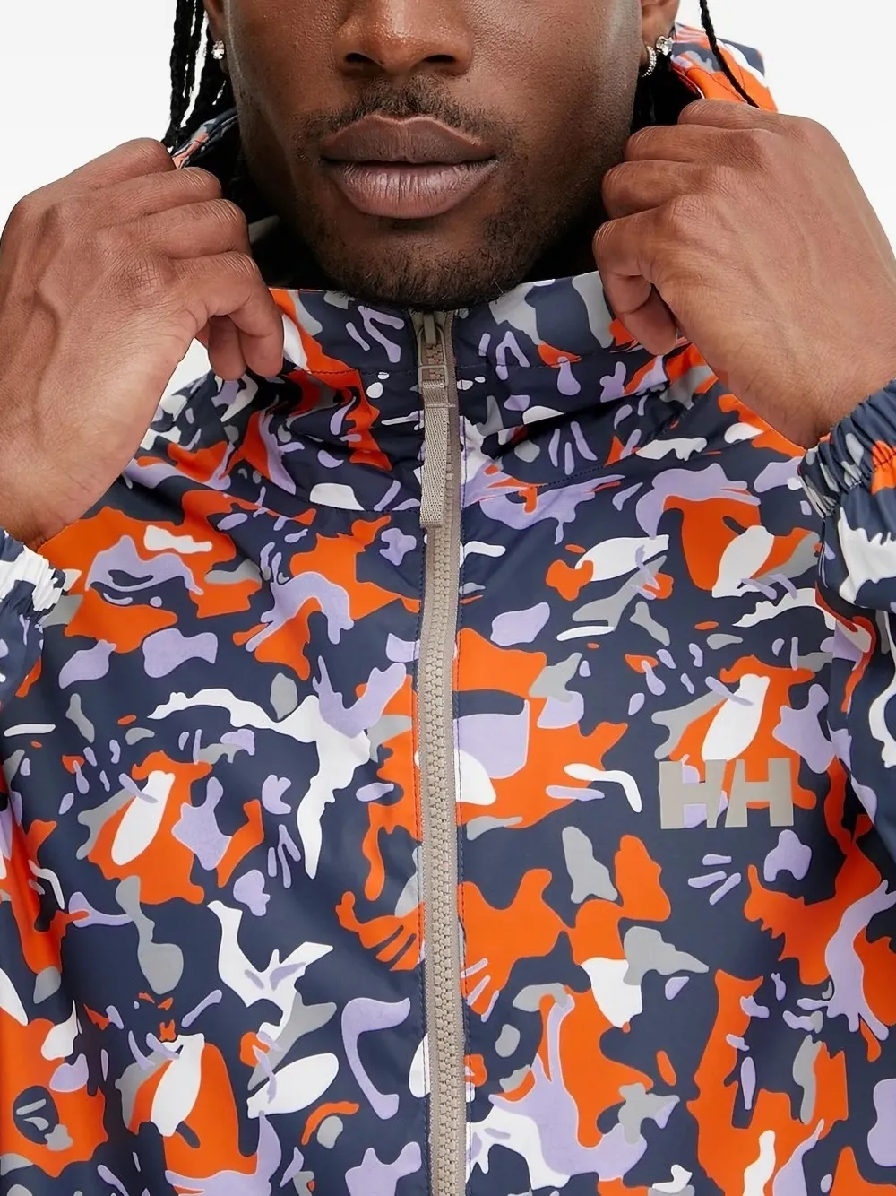 Helly Hansen Jack met camouflageprint Paars