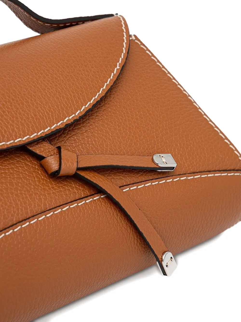 GIANNI CHIARINI Leren crossbodytas met geknoopt detail Bruin