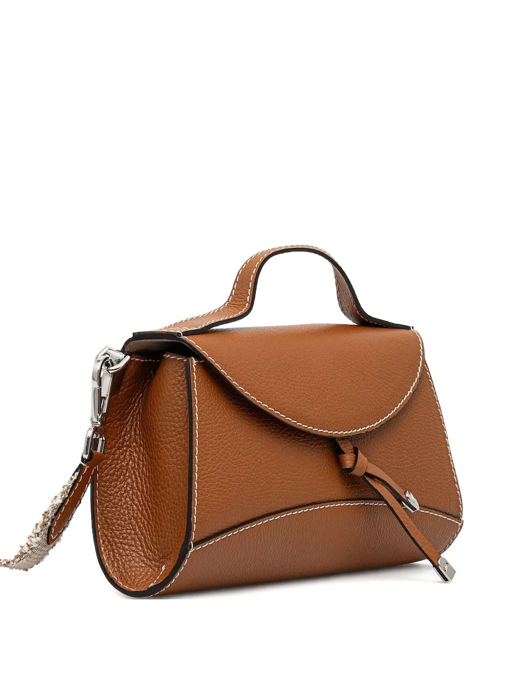 GIANNI CHIARINI leather knot-detail cross-body bag - ブラウン GIANNI CHIARINI leather knot-detail cross-body bag - ブラウン