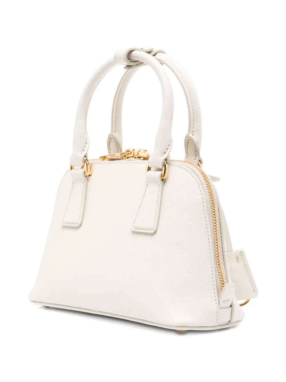 Prada Shopper met rits en handgreep Beige