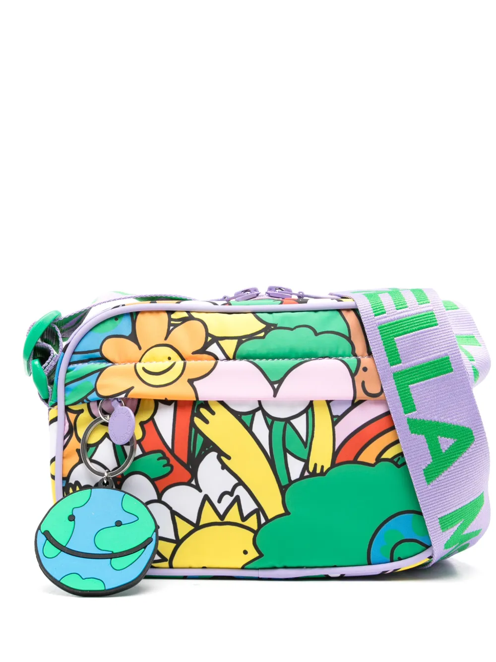 Stella McCartney Kids graphic-print shoulder bag Groen
