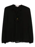 Michael Michael Kors ruffled-neck blouse - Black