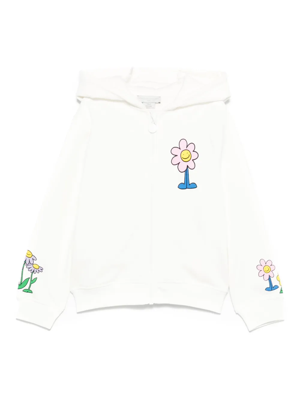 Stella McCartney Kids Hoodie met bloe print Wit